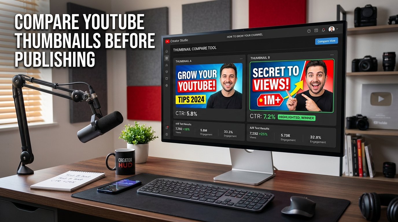 How to Compare YouTube Thumbnails Before Publishing