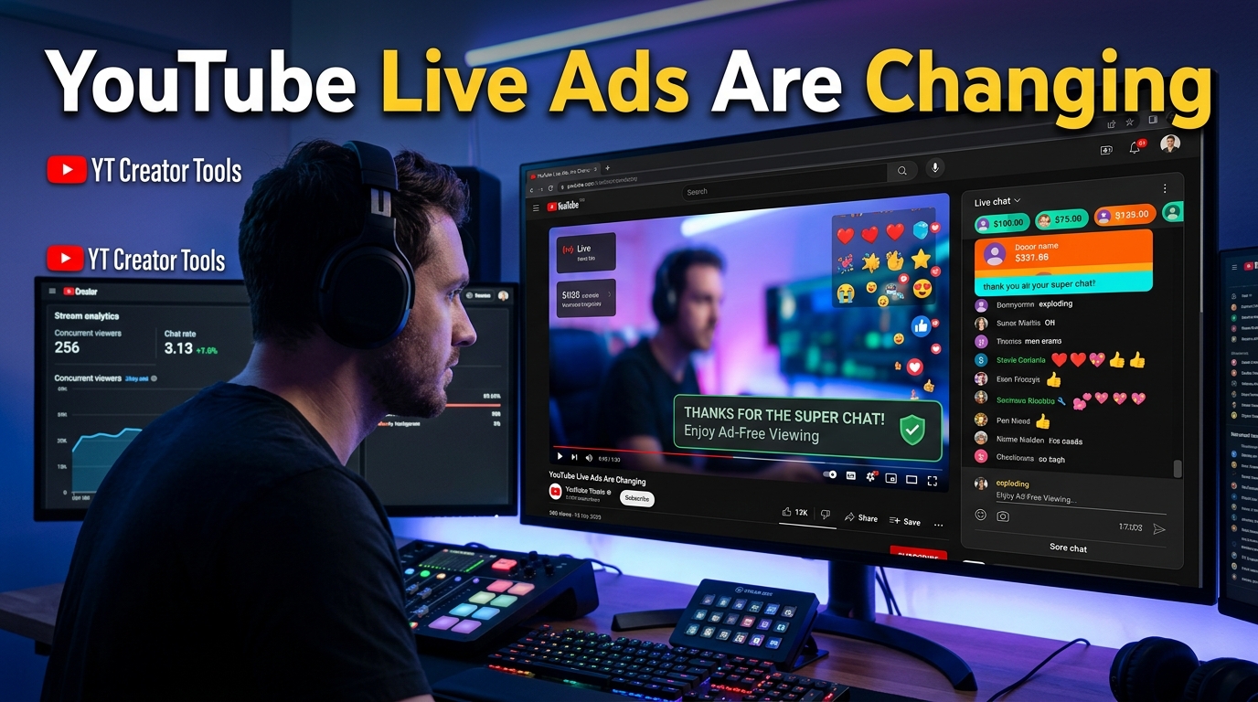 YouTube Rethinks Ads on Live Streams: What Will Change for Viewers and Creators